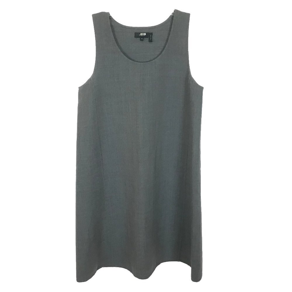 Womens Size Medium Theory Gray Kestel de Saxton Stretch Wool Mini Dress